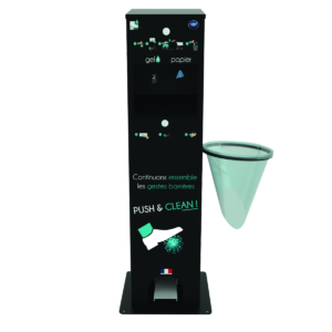 TOTEM ASEPT - DESINFECTION MAINS SURFACES ET DECHETS NOIR